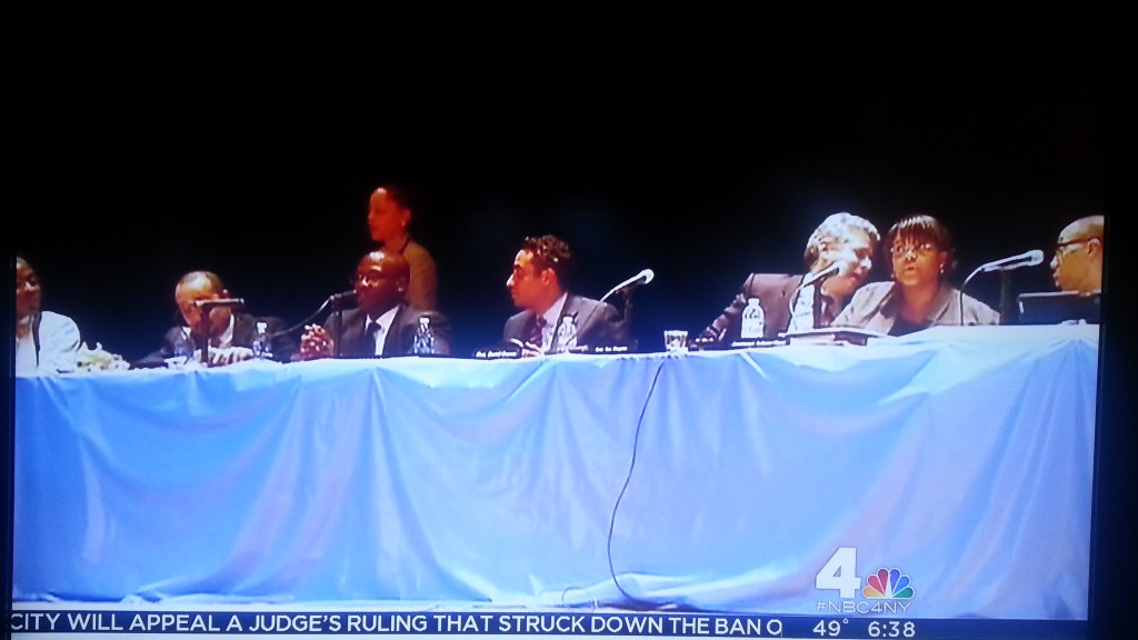 Courtenaye Jackson-Chase and Dennis Walcott far right